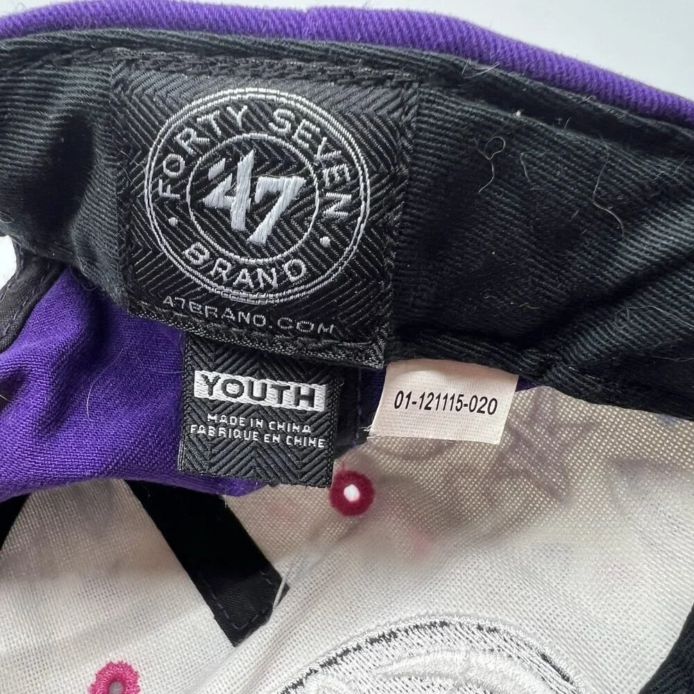 Penn State Nittany Lions Girls Youth Strapback Hat Cap Purple Graffiti Football